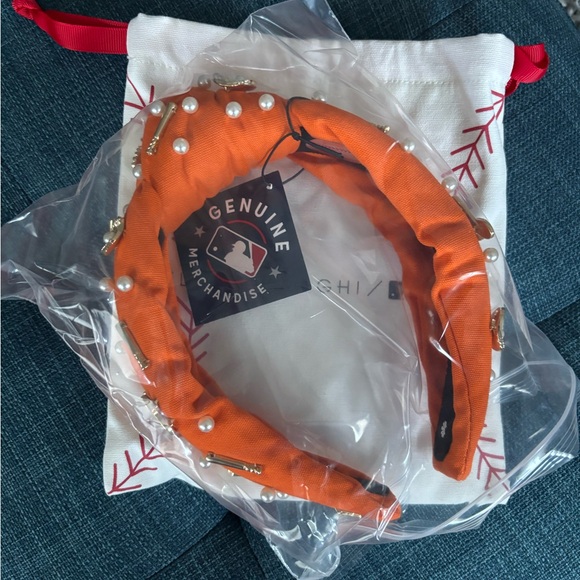 🧡💙Lele Sadoughi MLB NY Mets Embellished Headband {NWT} - Picture 5 of 6